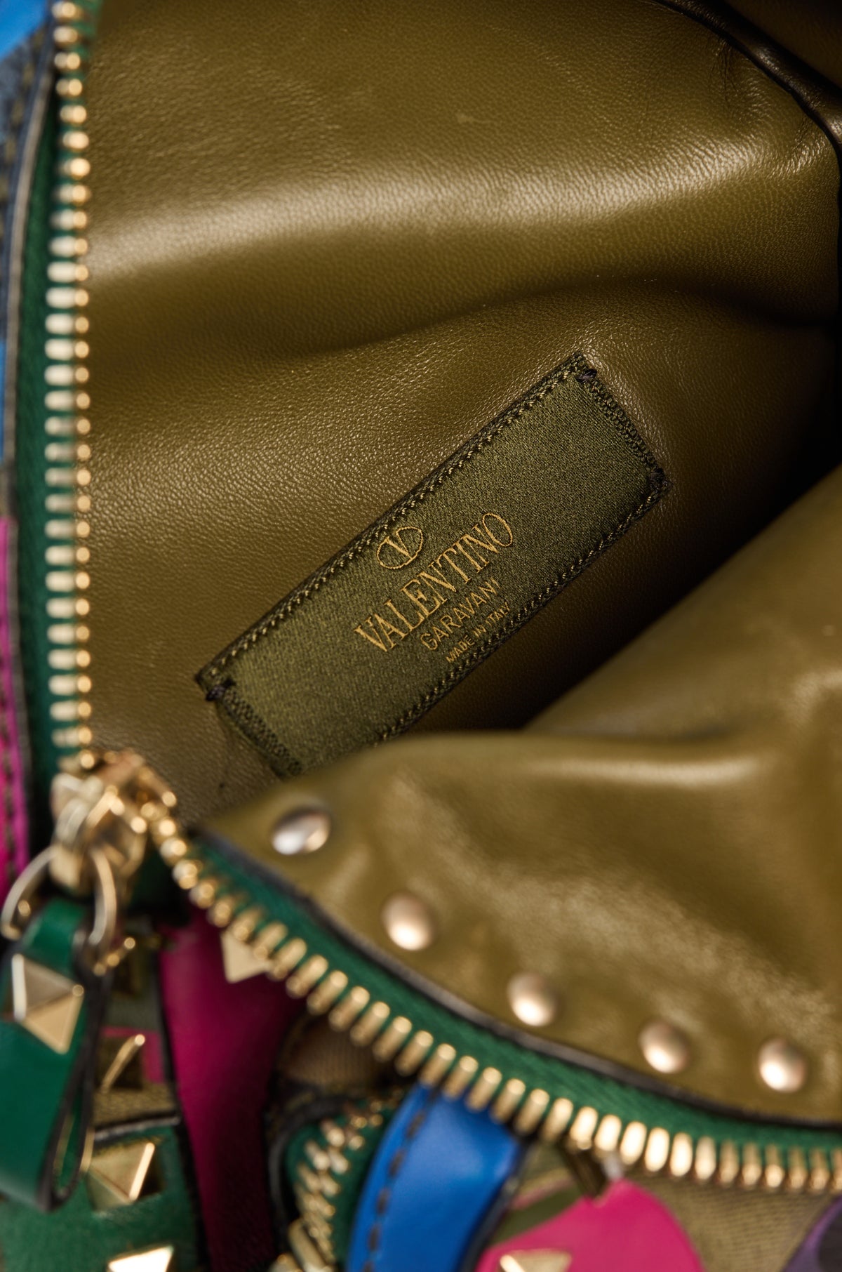 Valentino Garavani Rockstud Camo Leather & Canvas Mini Backpack