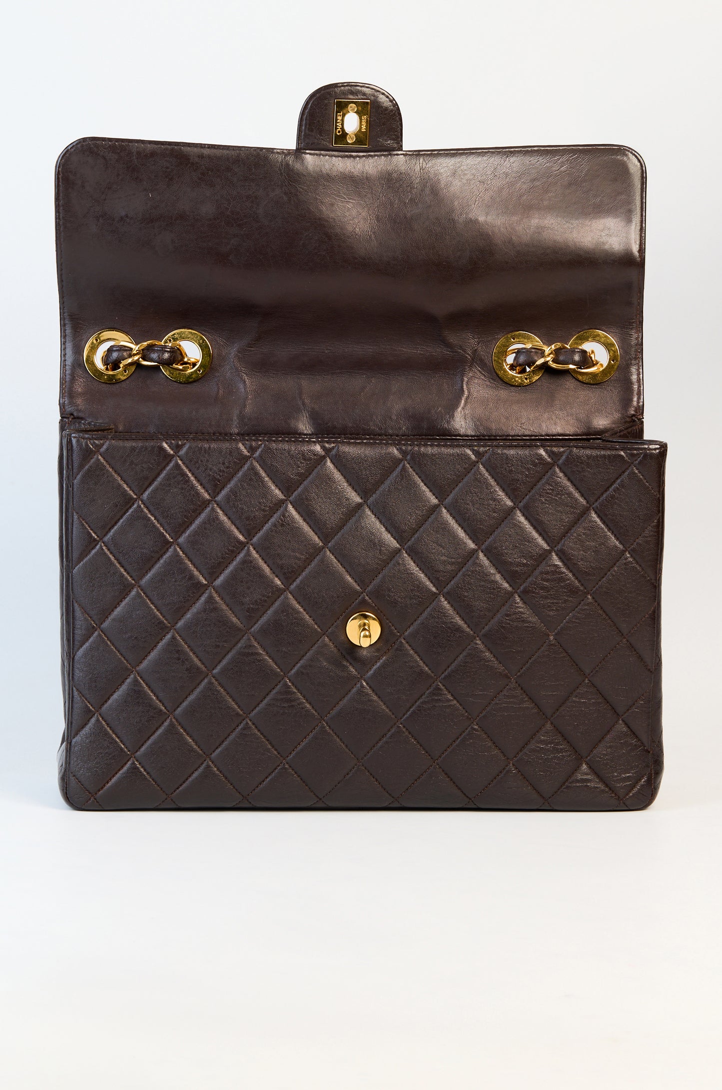 Chanel Vintage Black Caviar Single Flap Jumbo