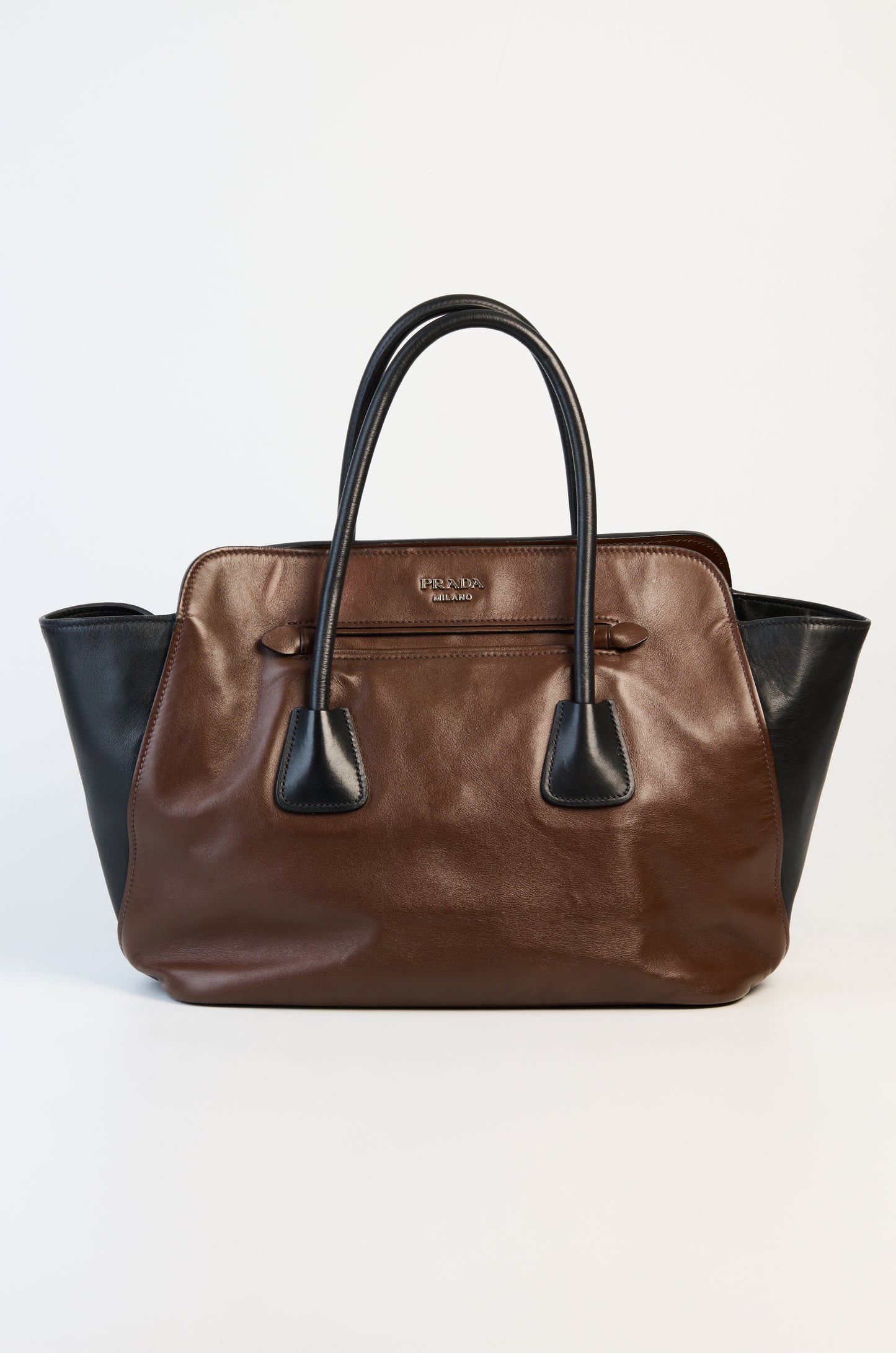 Prada Brown Leather Tote Bag