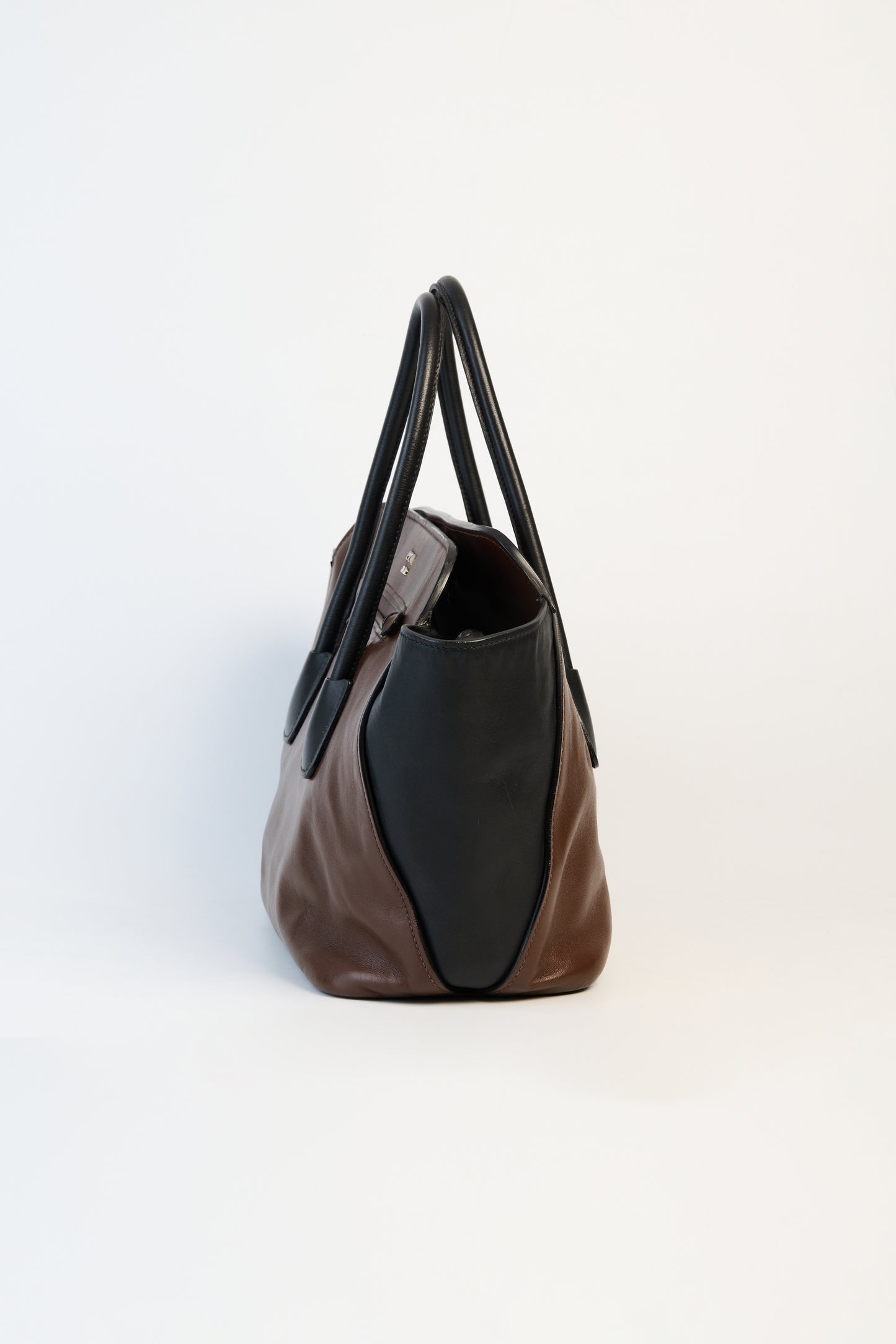 Prada Brown Leather Tote Bag