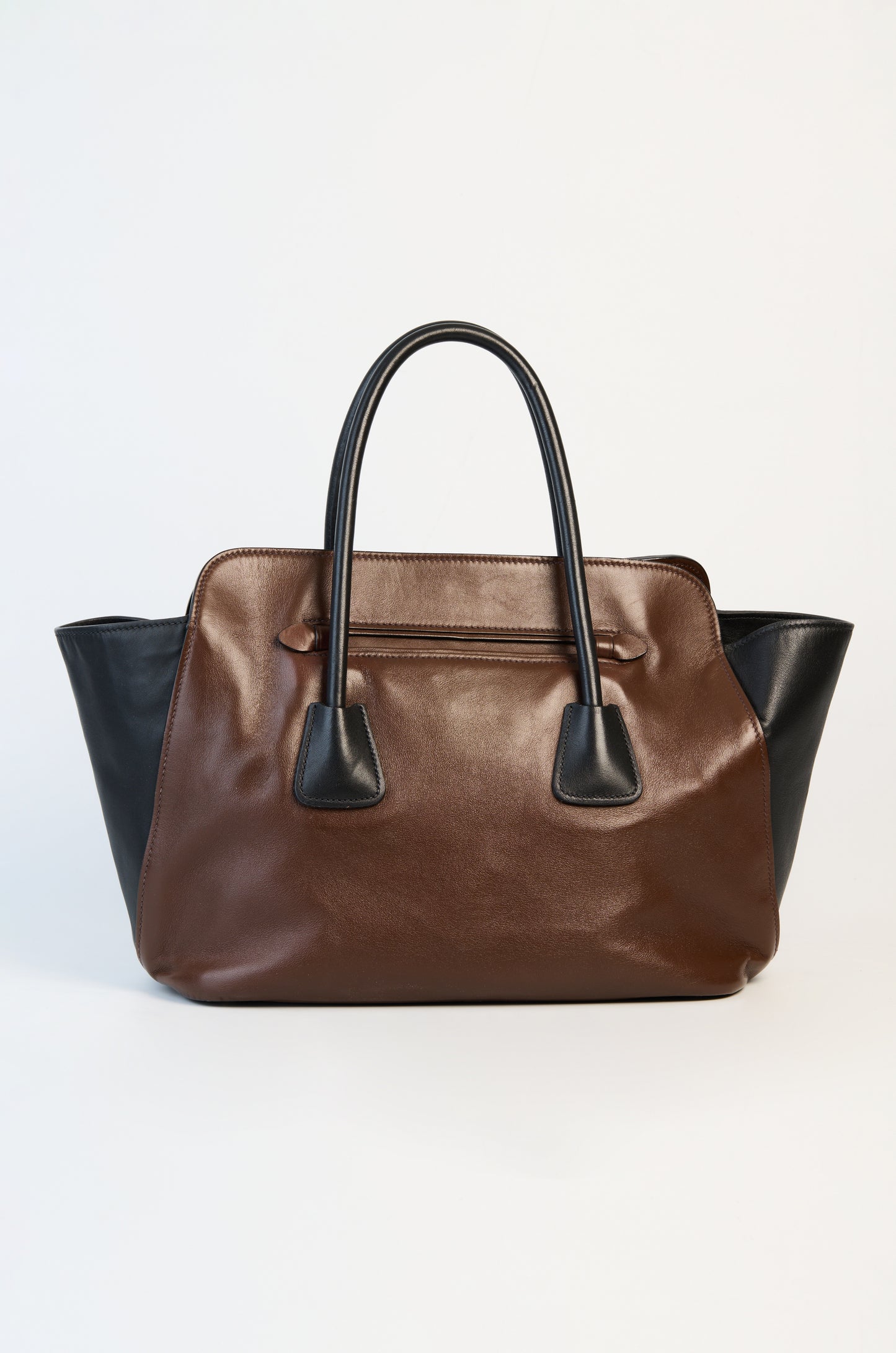 Prada Brown Leather Tote Bag