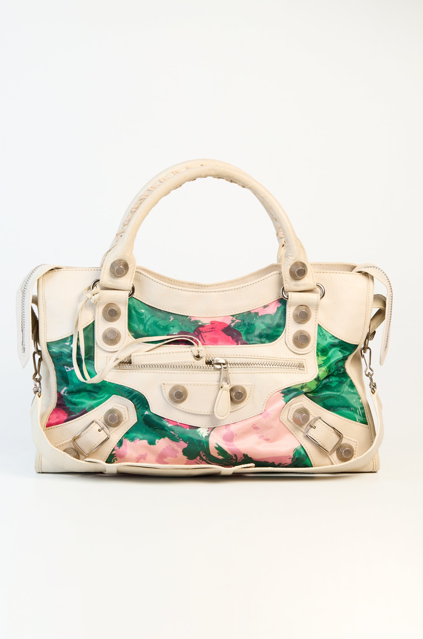 Balenciaga Multicolor Leather &amp; Nylon GSH City Bag