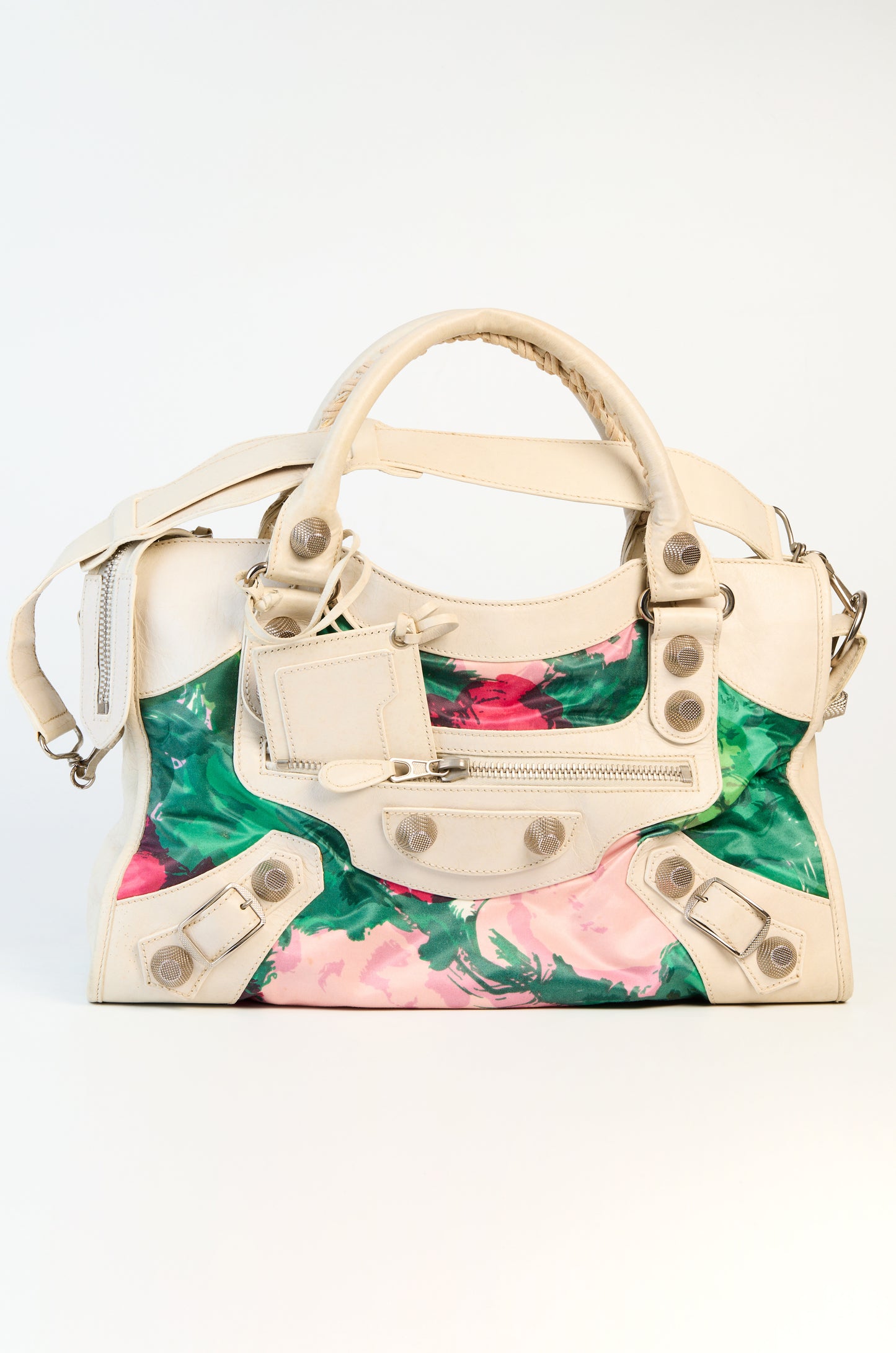 Balenciaga Multicolor Leather &amp; Nylon GSH City Bag