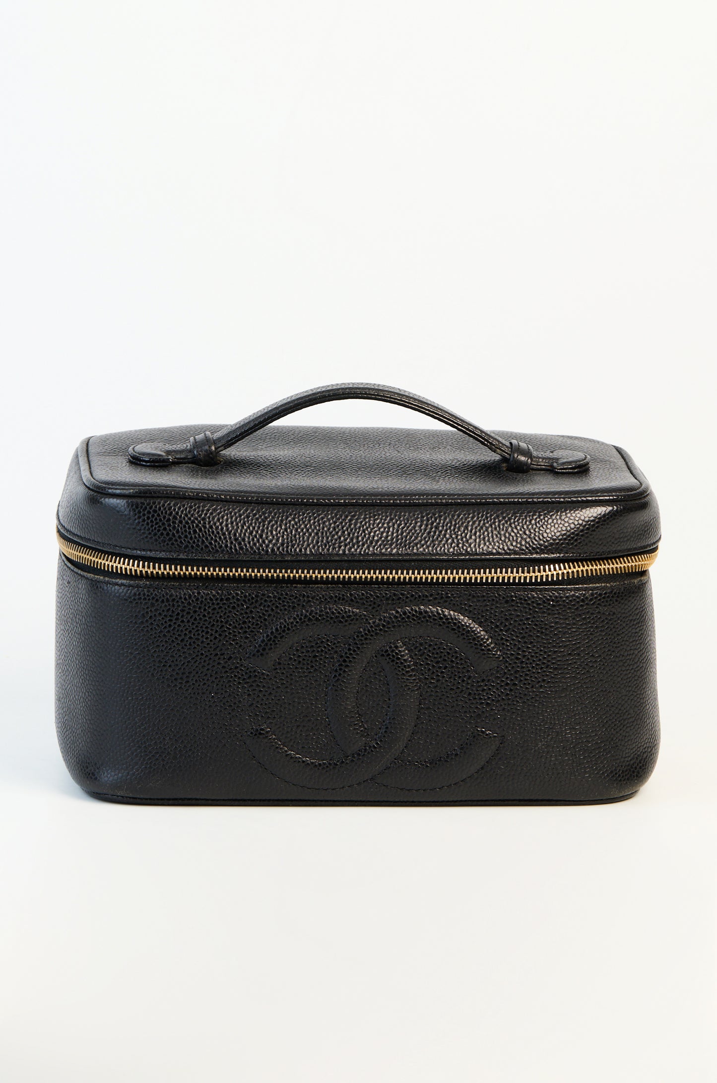 Chanel Vanity Handbag ın Black Cavıar ghw