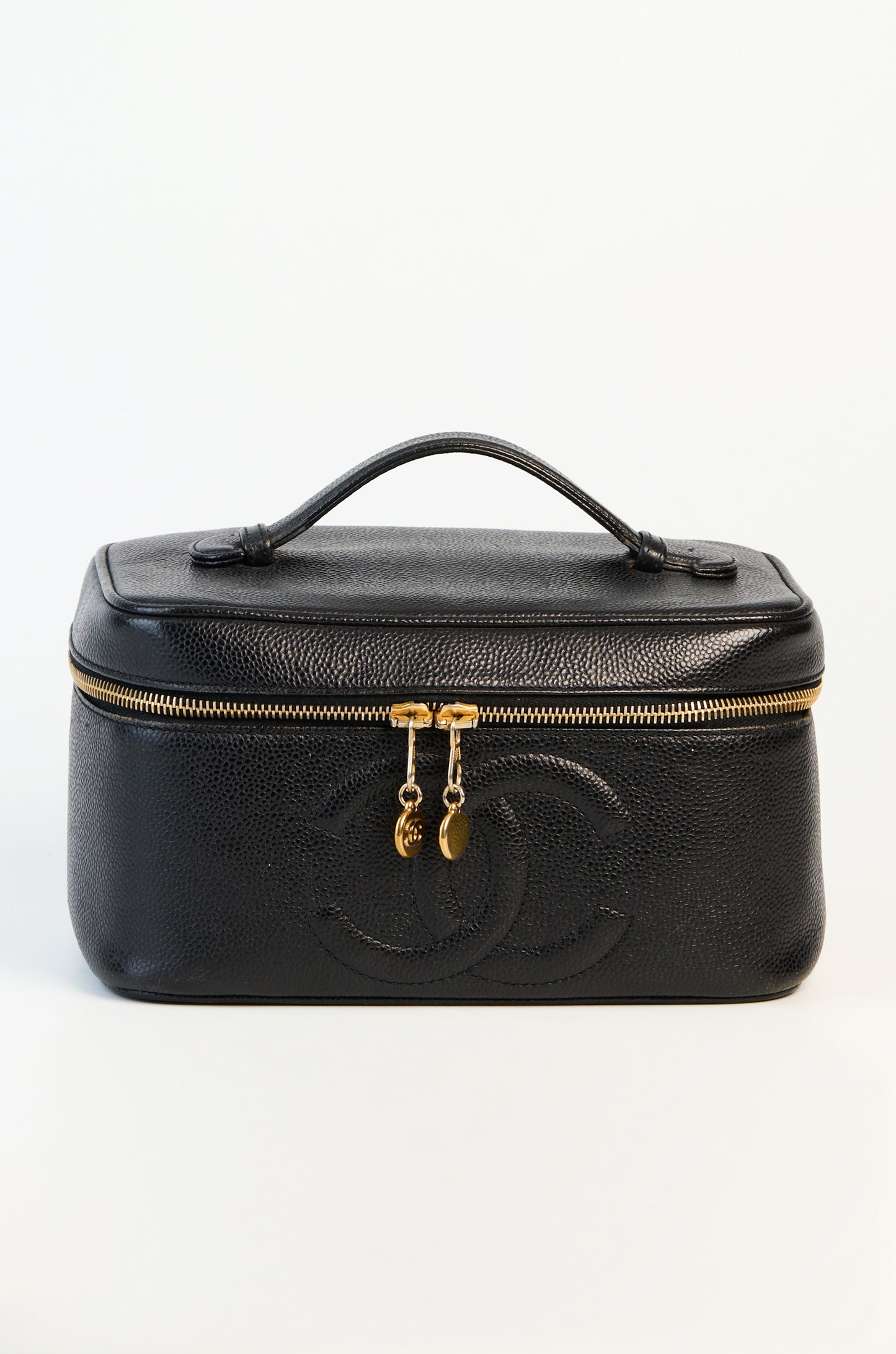 Chanel Vanity Handbag ın Black Cavıar ghw