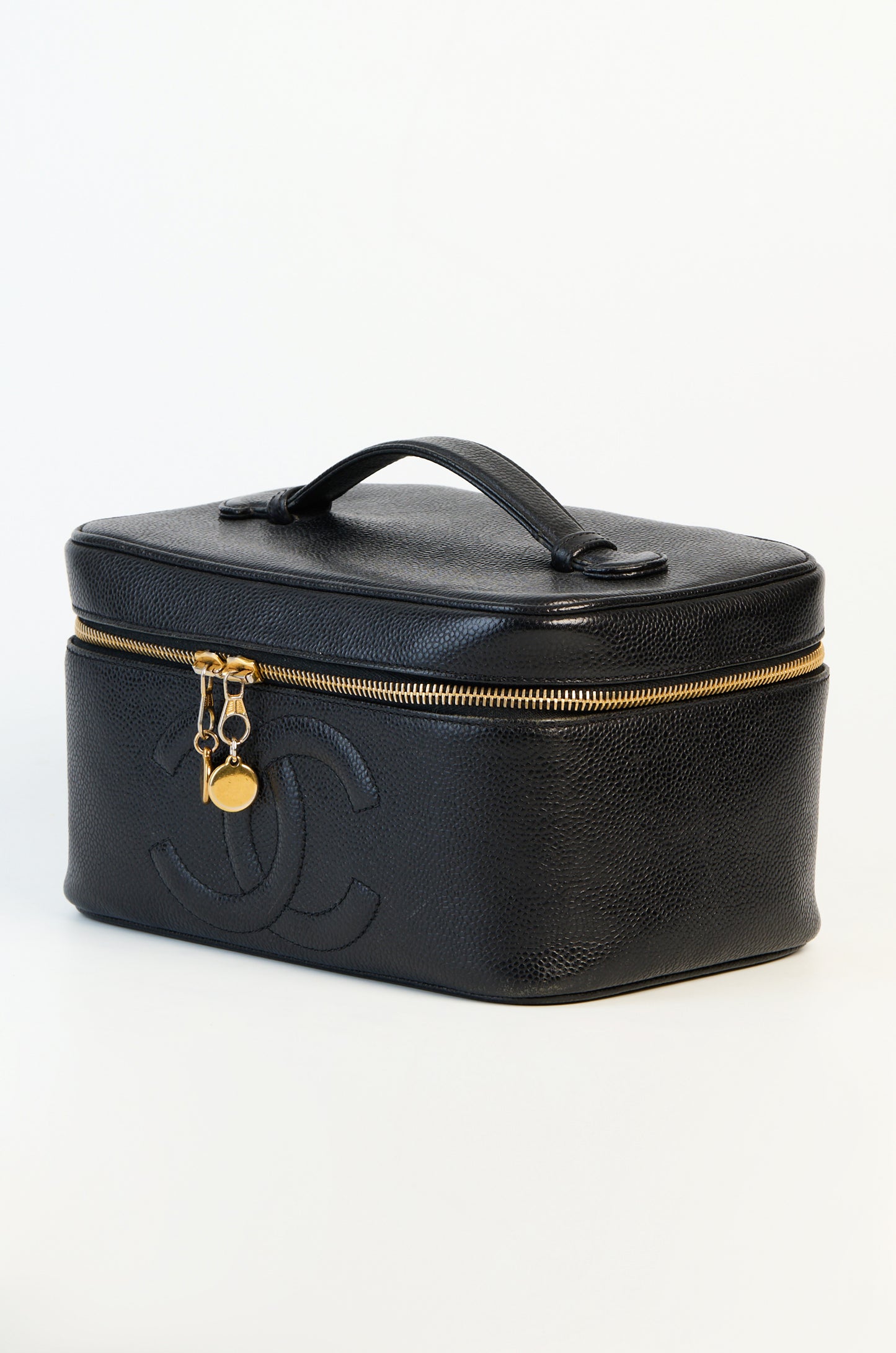 Chanel Vanity Handbag ın Black Cavıar ghw