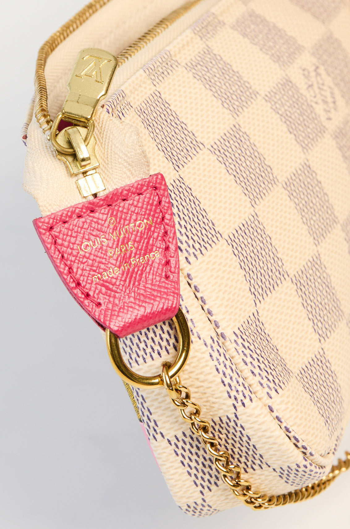 Louis Vuitton Limited Edition Damier Azur Christmas Animation Roller Coaster Mini Accessories Pochette
