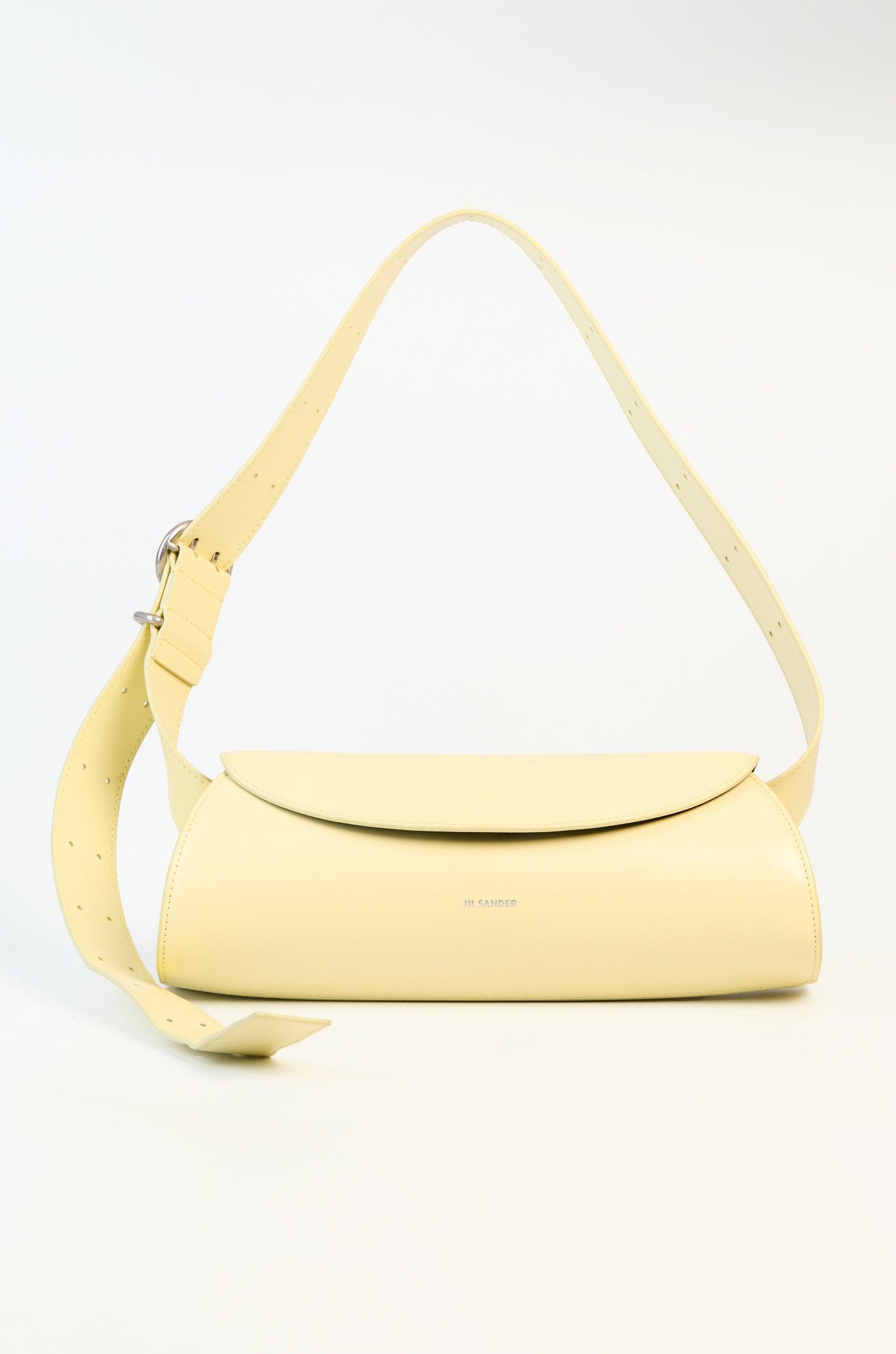Jil Sander Cannolo Leather Shoulder Bag