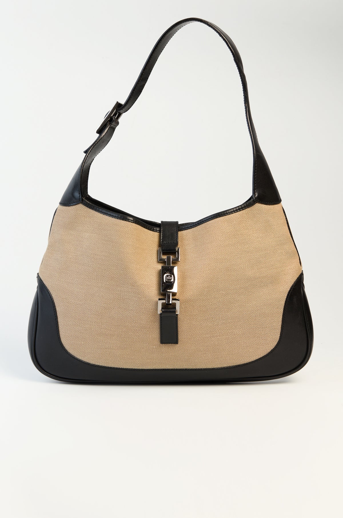 Gucci Beige Jacquard Jackie Hobo