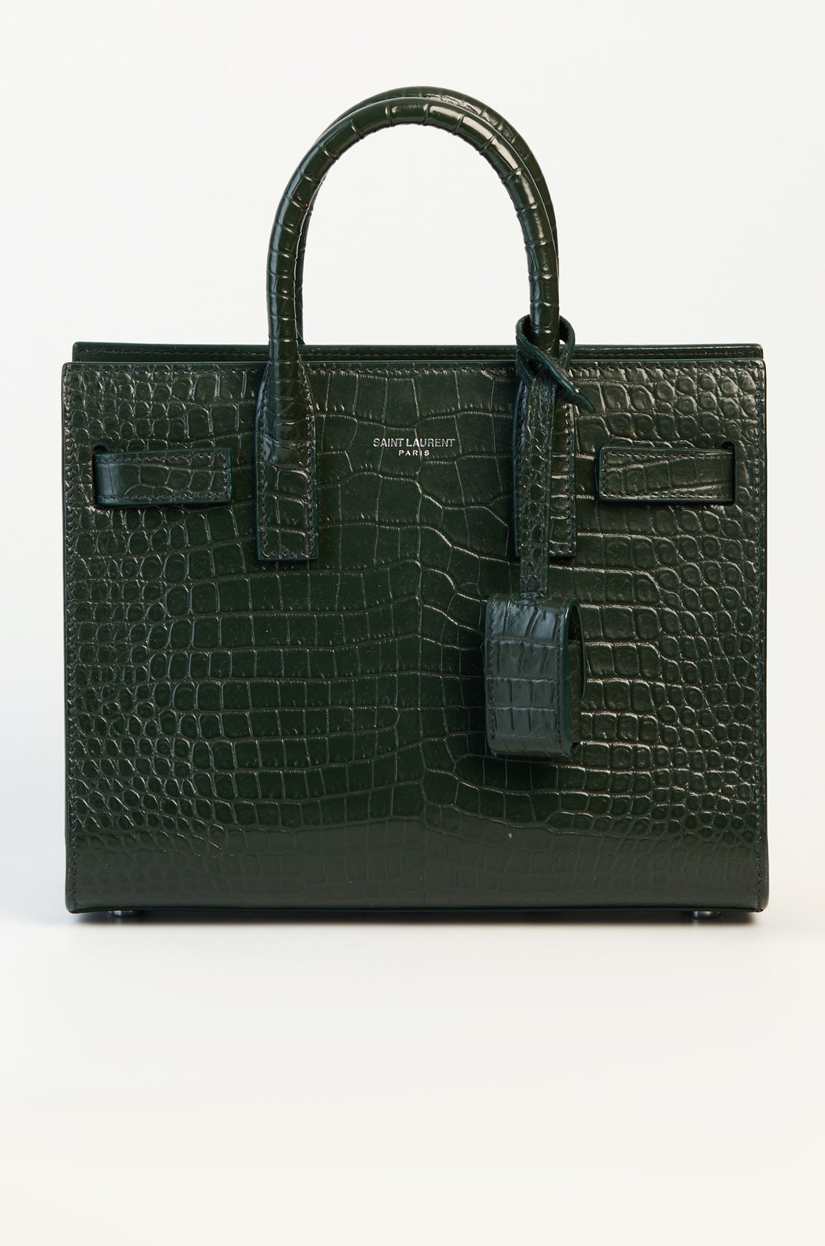 Saint Laurent / YSL Sac de Jour Croco Embossed Nano Bag