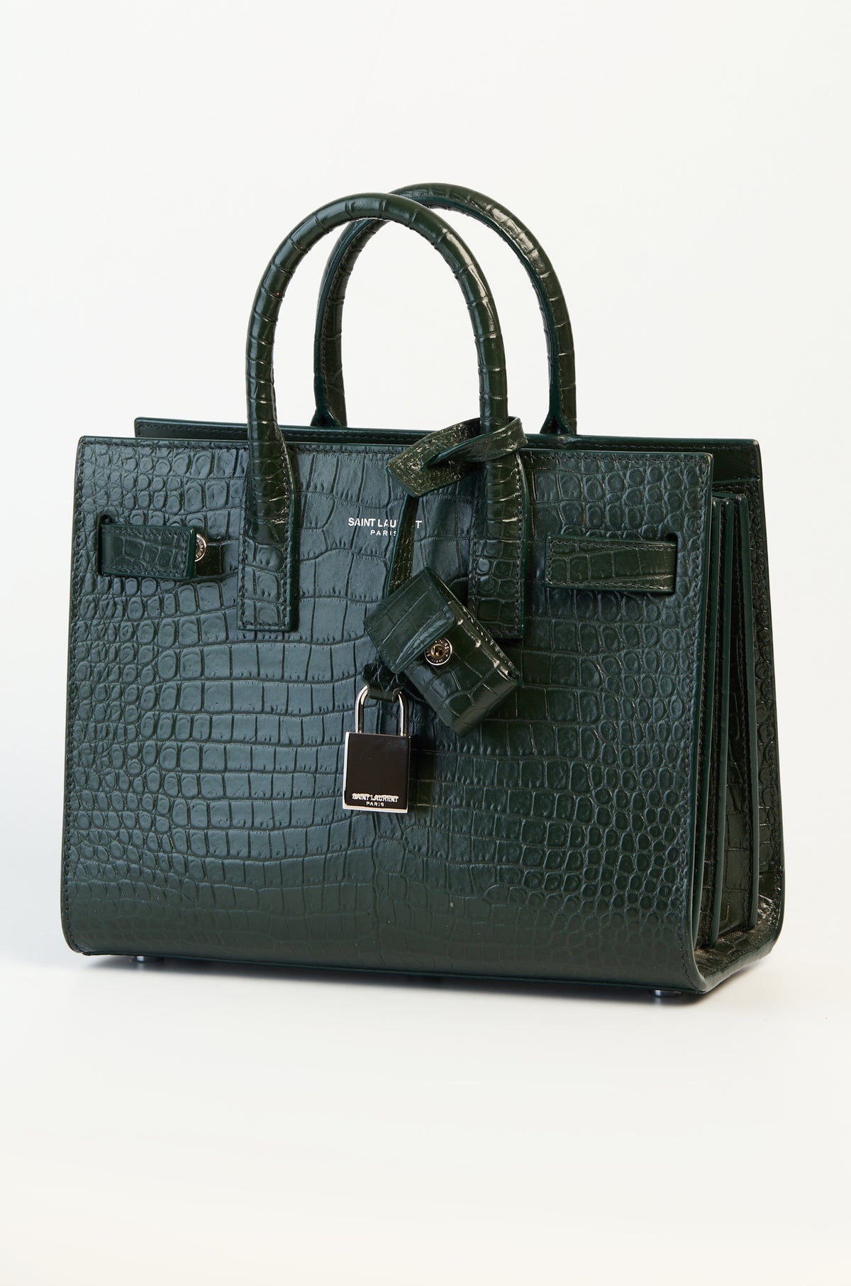 Saint Laurent / YSL Sac de Jour Croco Embossed Nano Bag
