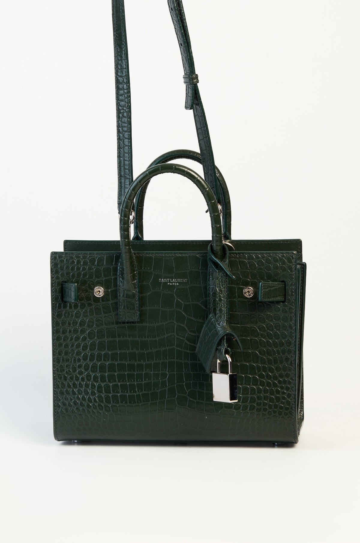 Saint Laurent / YSL Sac de Jour Croco Embossed Nano Bag