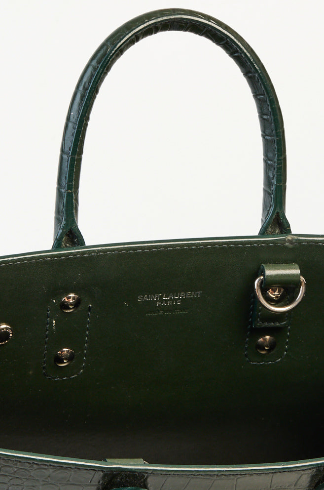 Saint Laurent / YSL Sac de Jour Croco Embossed Nano Bag