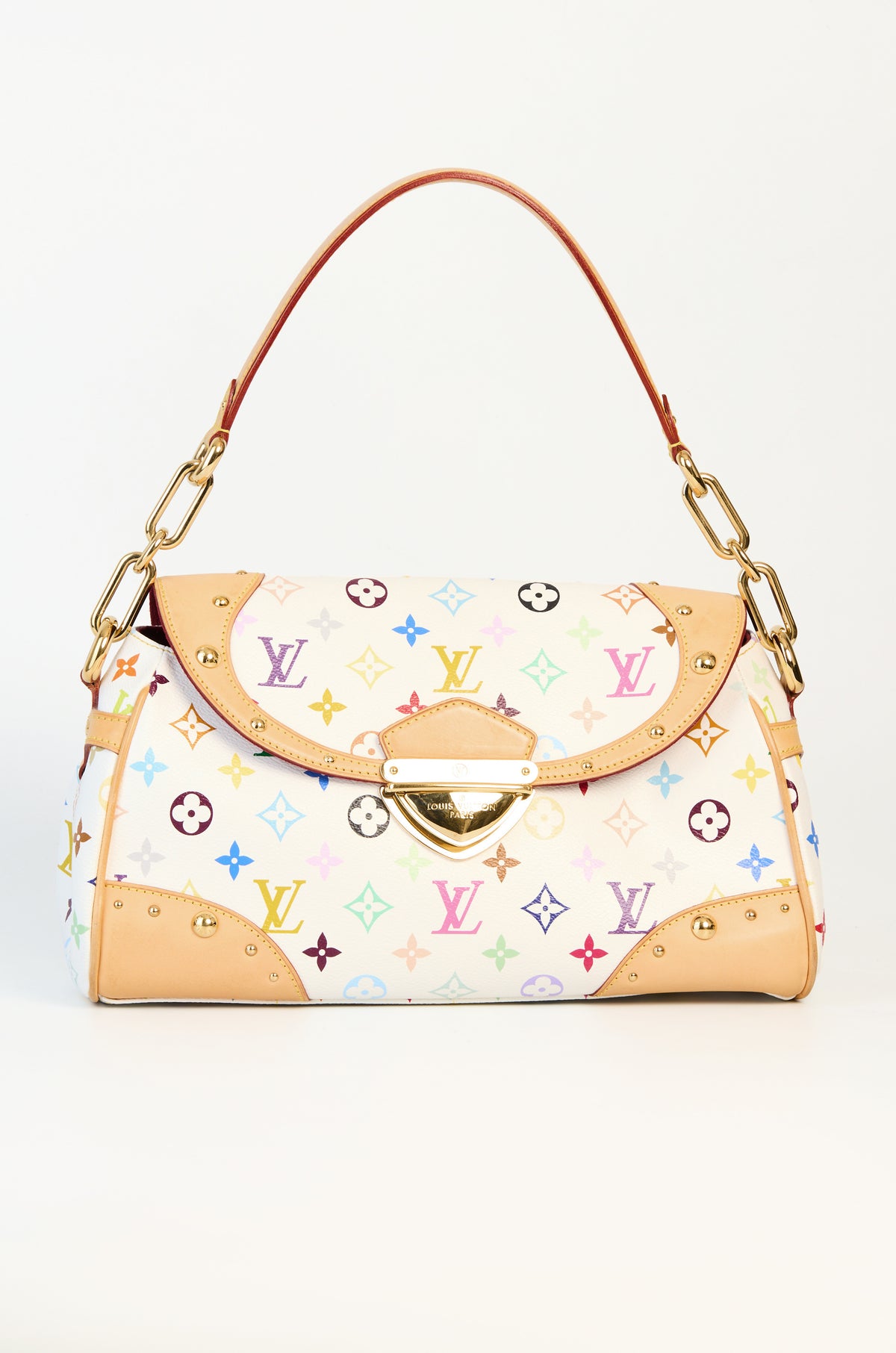 Louis Vuitton Takashi Murakami White Monogram Multicolore Beverly MM
