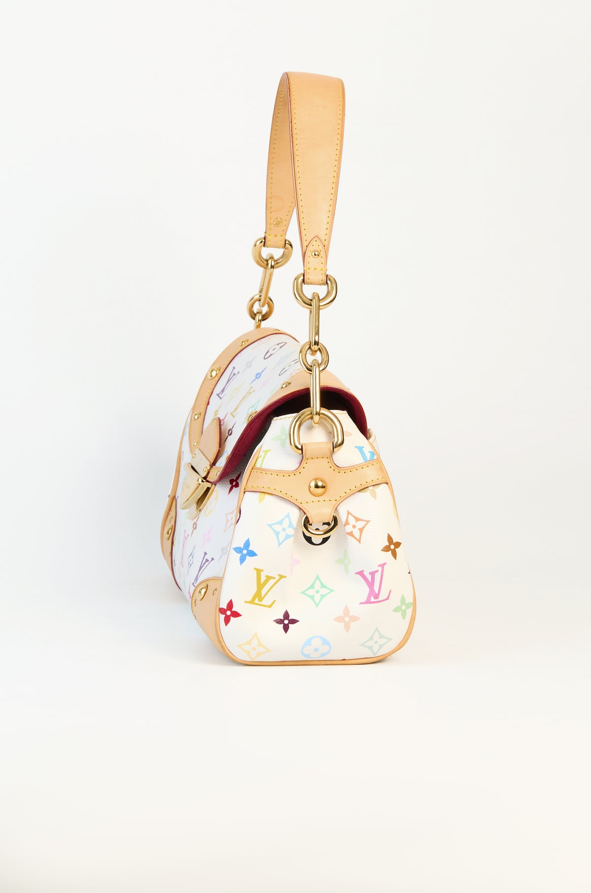 Louis Vuitton Takashi Murakami White Monogram Multicolore Beverly MM