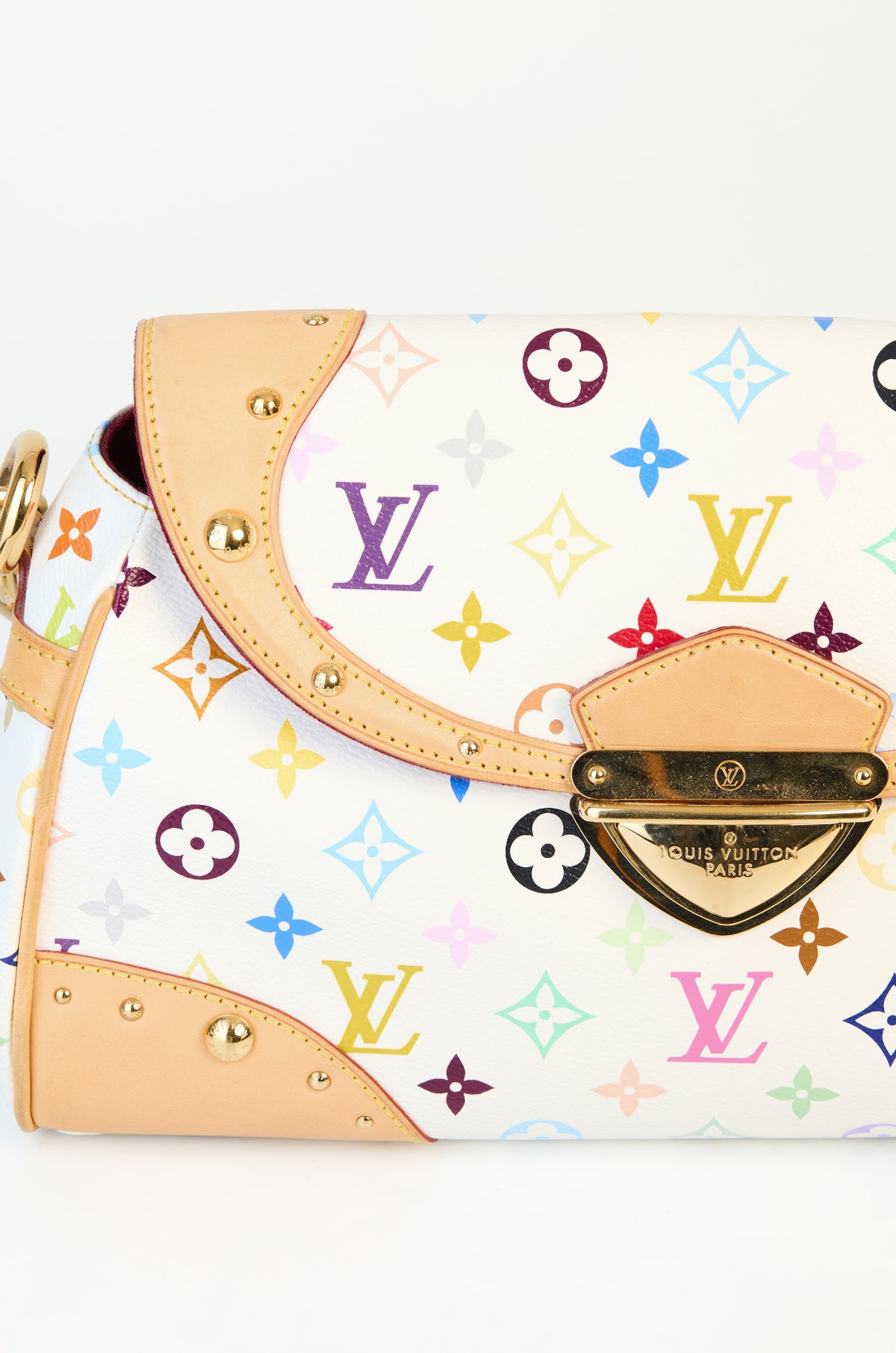 Louis Vuitton Takashi Murakami White Monogram Multicolore Beverly MM