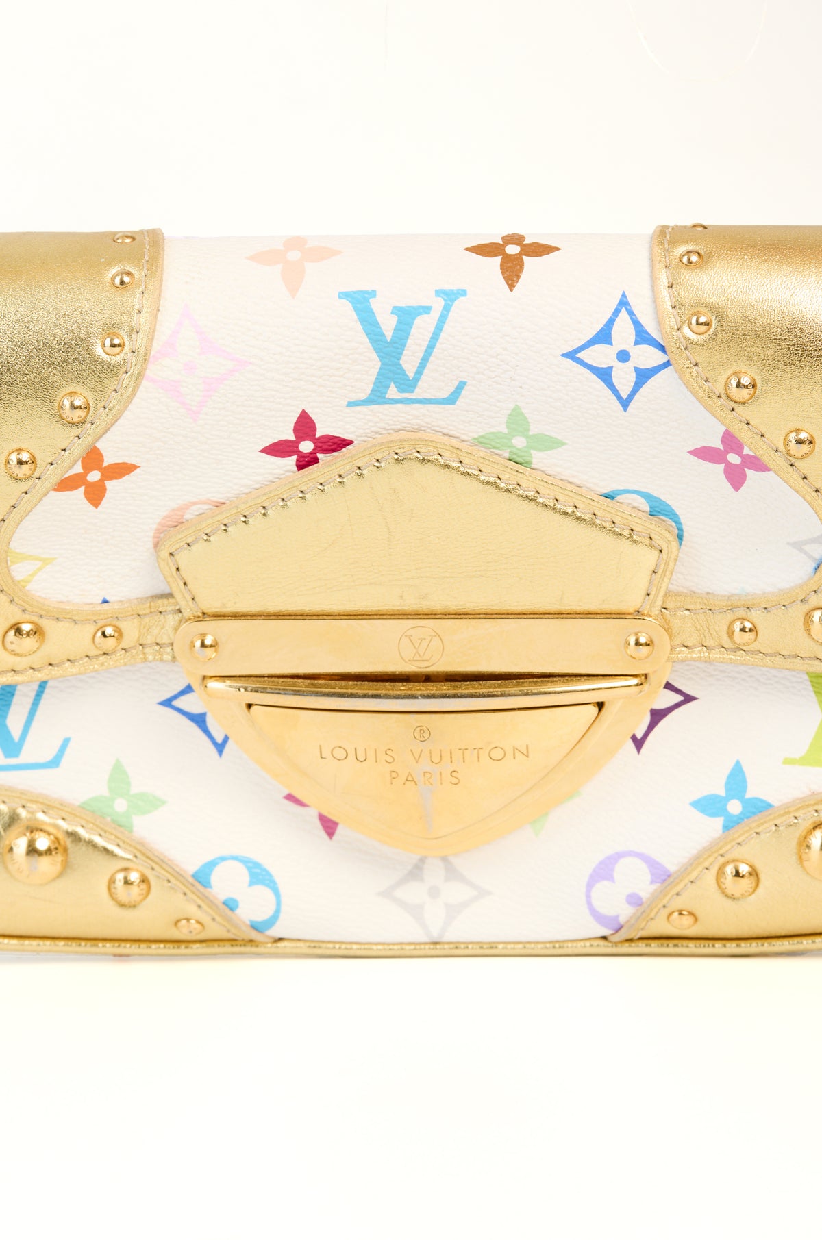 Louis Vuitton Limited Edition White Monogram Multicolore Marilyn