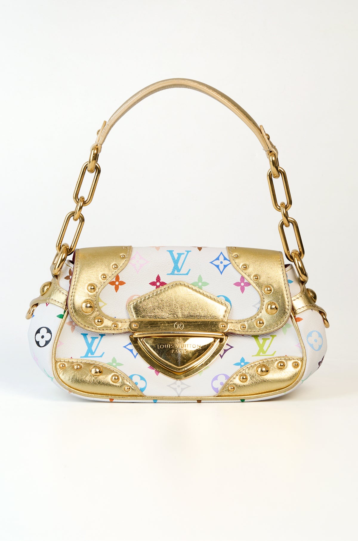 Louis Vuitton Limited Edition White Monogram Multicolore Marilyn