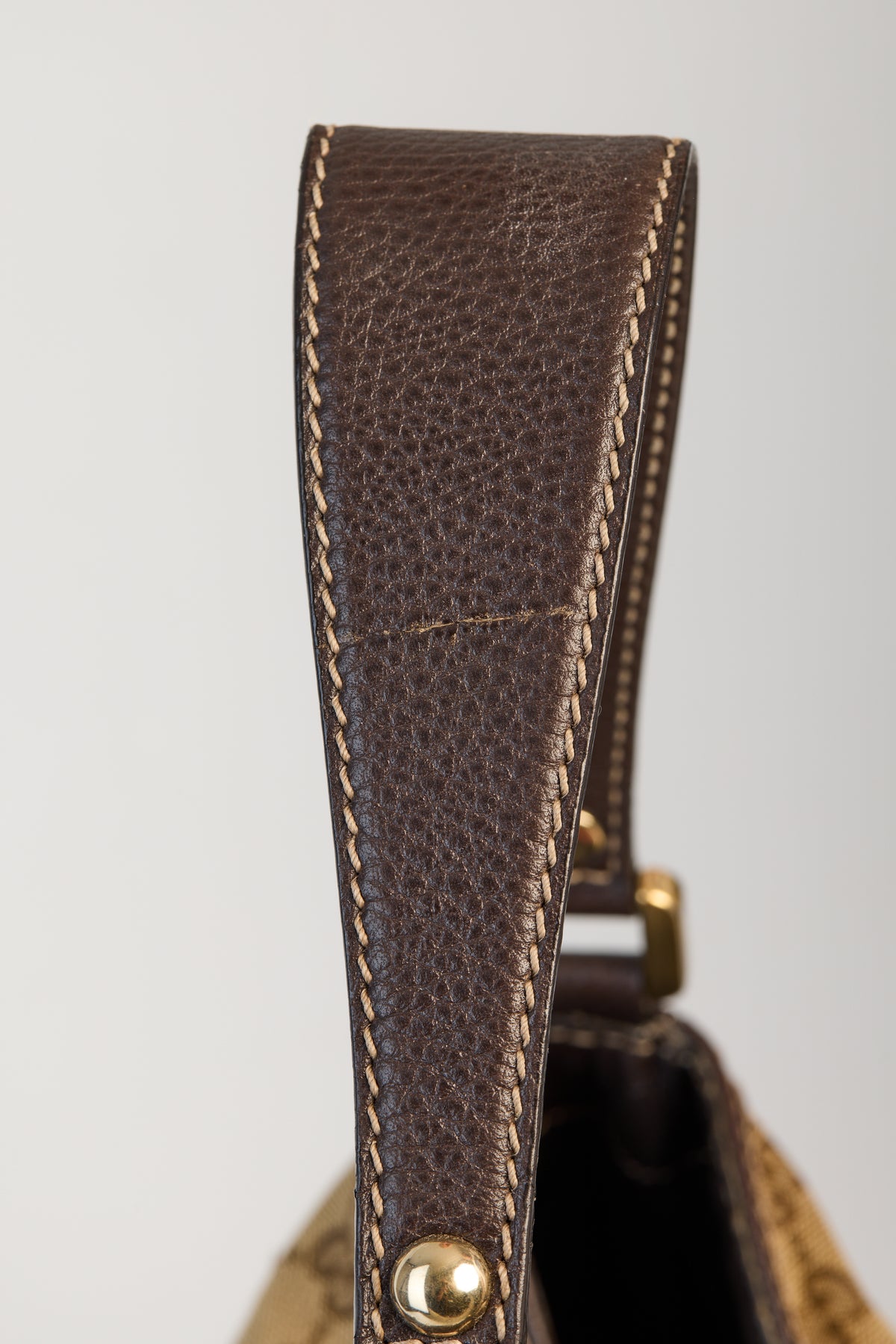 Gucci Beige/Ebony GG Canvas New Web Hobo Bag
