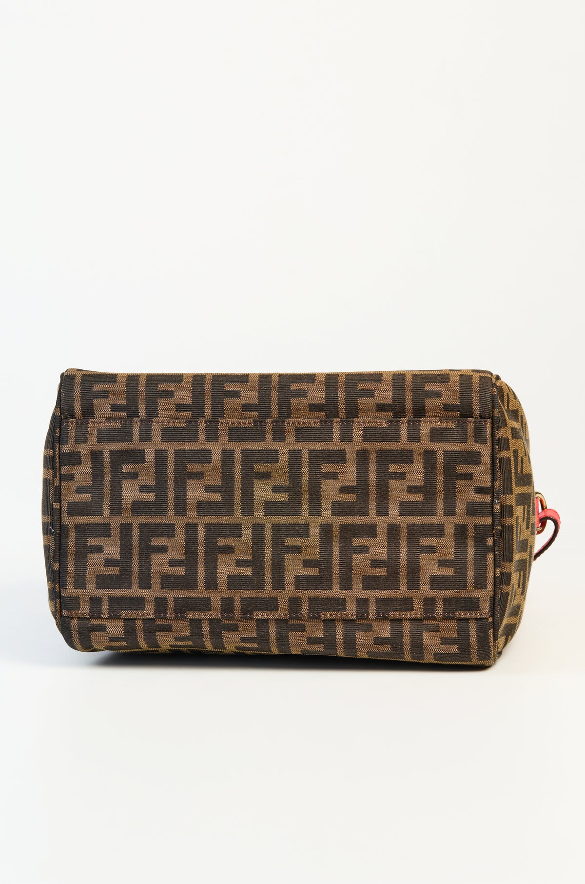 Fendi Tobacco Zucca Print Canvas Medium Boston Bag