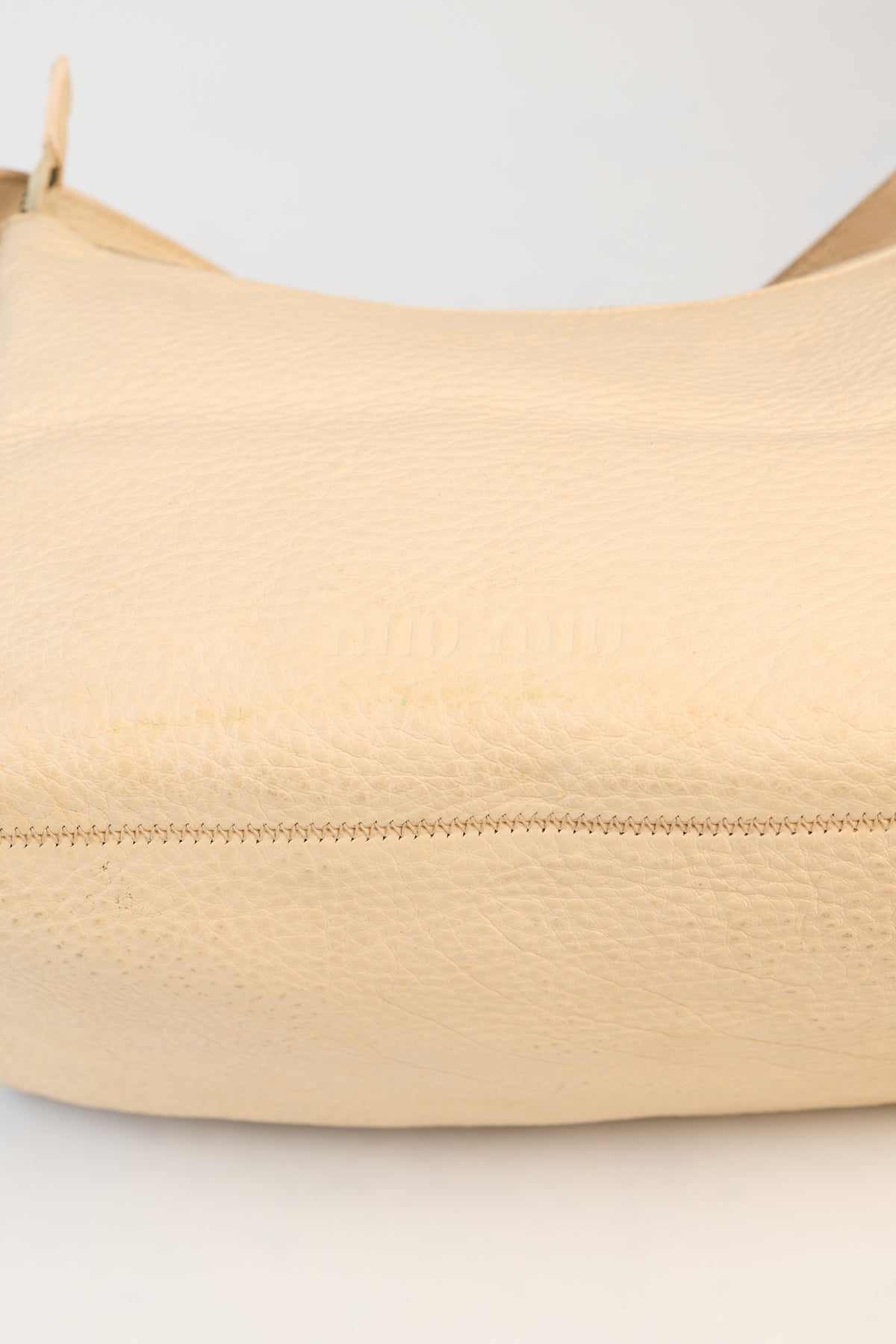 Miu Miu Nude Leather Shoulder Bag