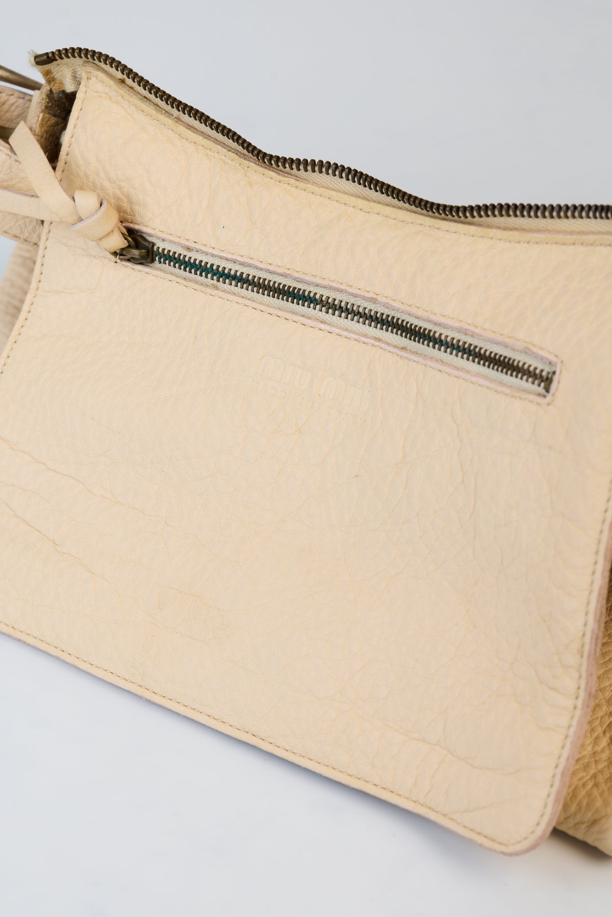 Miu Miu Nude Leather Shoulder Bag