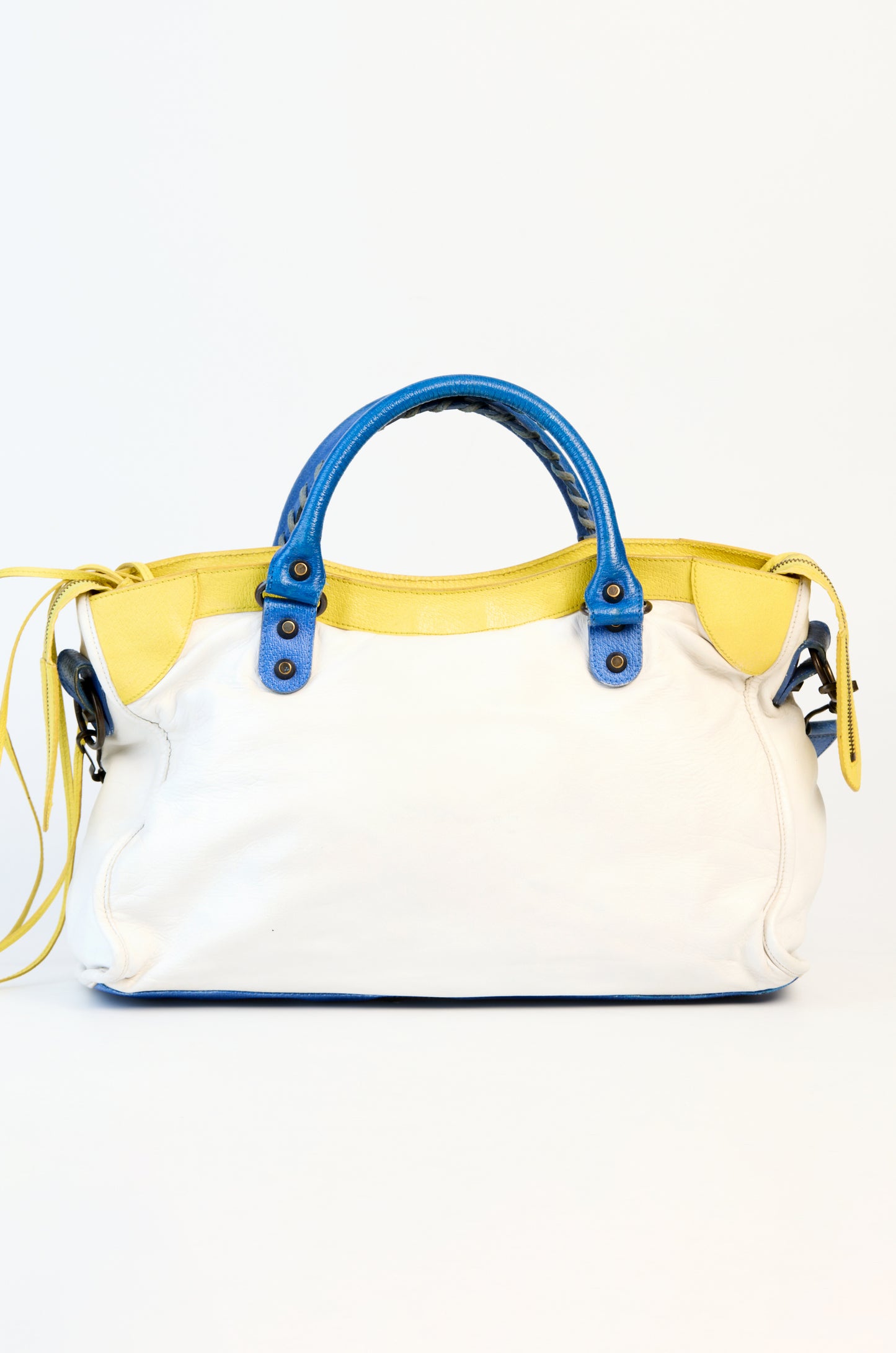 Balenciaga Tri-Color Leather Motorcycle City Medium Bag